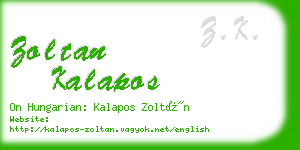 zoltan kalapos business card